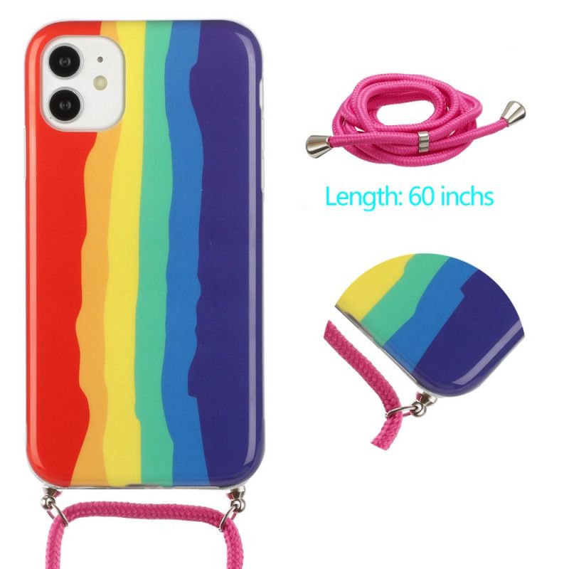 Etui Rainbow Cord Na Iphone'A 12 Mini