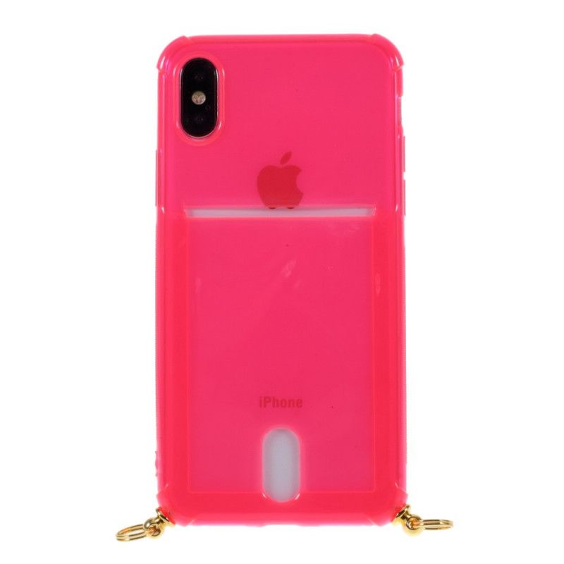 Etui Ze Sznurkiem Do Iphone'A Xs Max Z Uchwytem Na Kartę