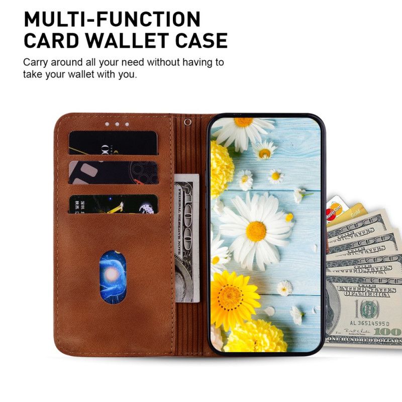 Etui Folio Honor X9b / Magic 6 Lite Drukowany Kwiat Z Paskiem