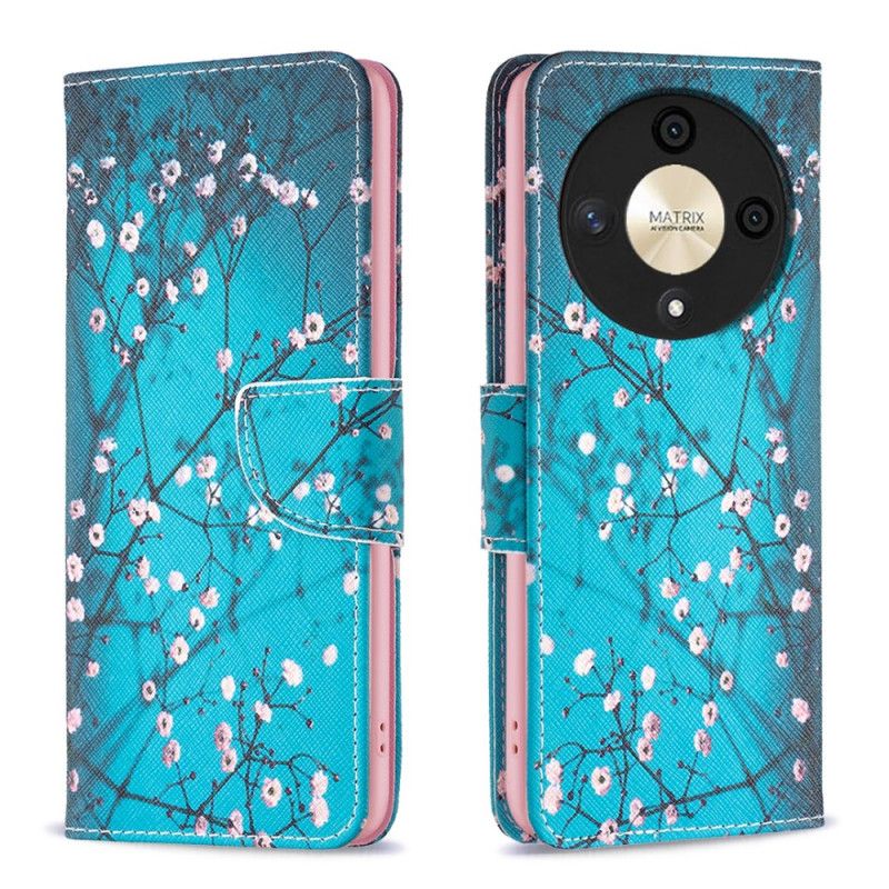 Etui Folio Honor X9b / Magic 6 Lite Kwiaty Śliwy Etui Ochronne