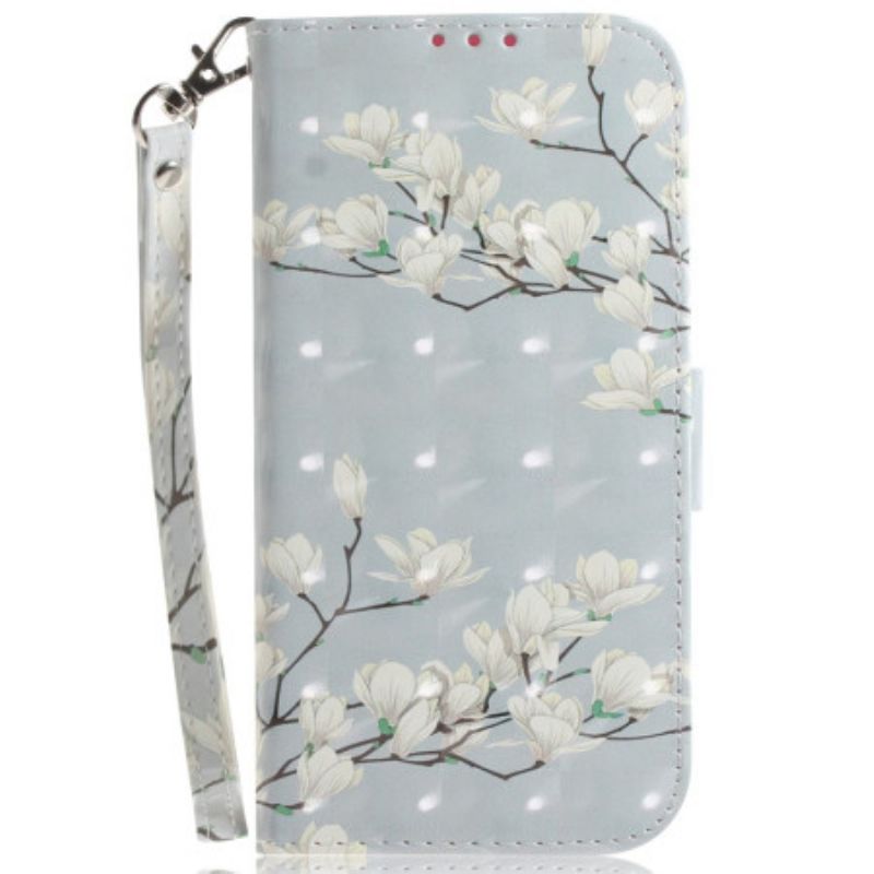 Etui Folio Honor X9b / Magic 6 Lite Magnolie Lanière