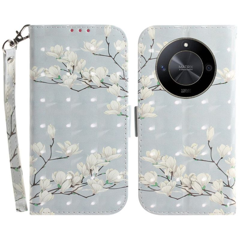 Etui Folio Honor X9b / Magic 6 Lite Magnolie Lanière