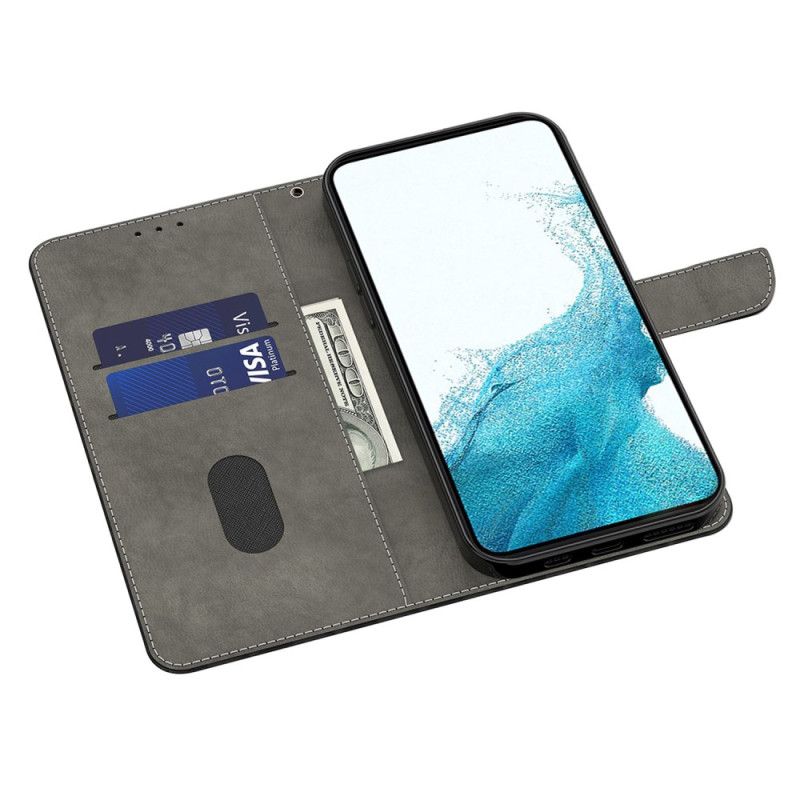 Etui Folio Honor X9b / Magic 6 Lite Różowy I Złoty Motyl