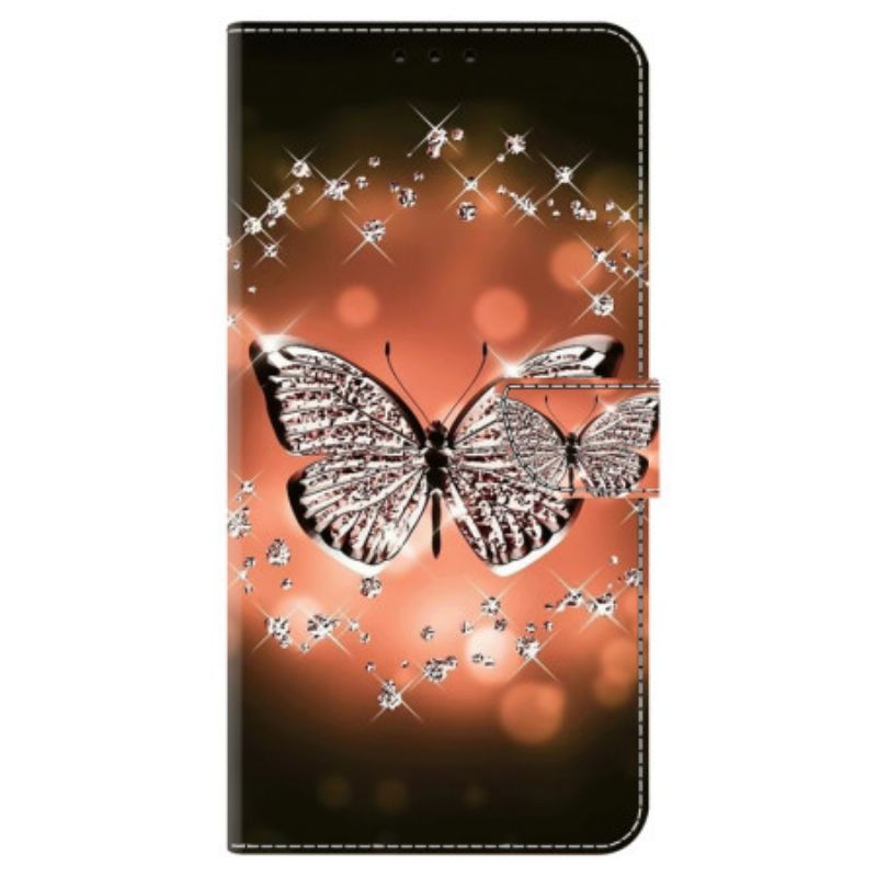 Obudowa Honor X9b / Magic 6 Lite Etui Na Telefon Kryształowy Motyl