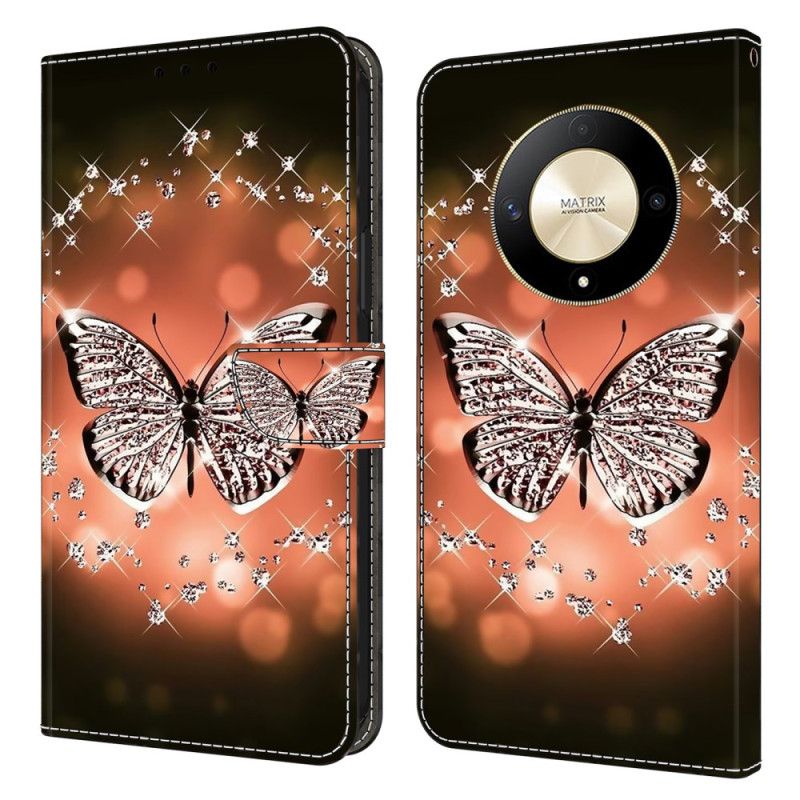 Obudowa Honor X9b / Magic 6 Lite Etui Na Telefon Kryształowy Motyl