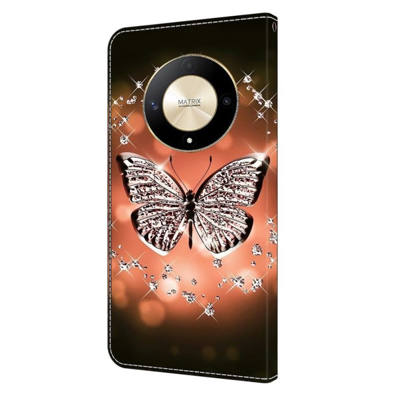 Obudowa Honor X9b / Magic 6 Lite Etui Na Telefon Kryształowy Motyl