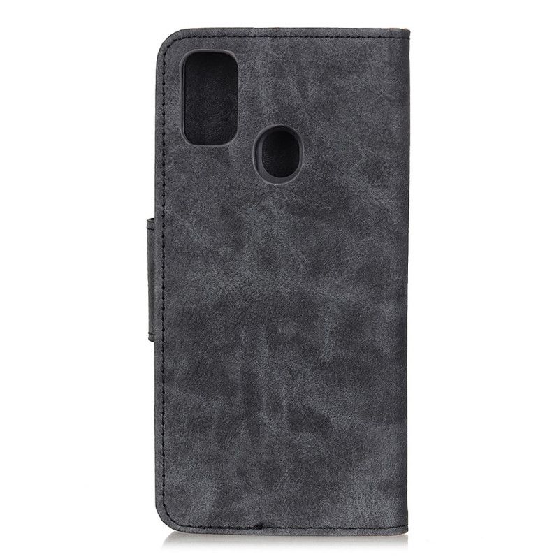 Etui Folio Huawei P Smart 2020 Brązowy Szary Vintage Dwustronna Klapka Magnetyczna