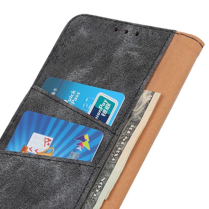 Etui Folio Huawei P Smart 2020 Brązowy Szary Vintage Dwustronna Klapka Magnetyczna