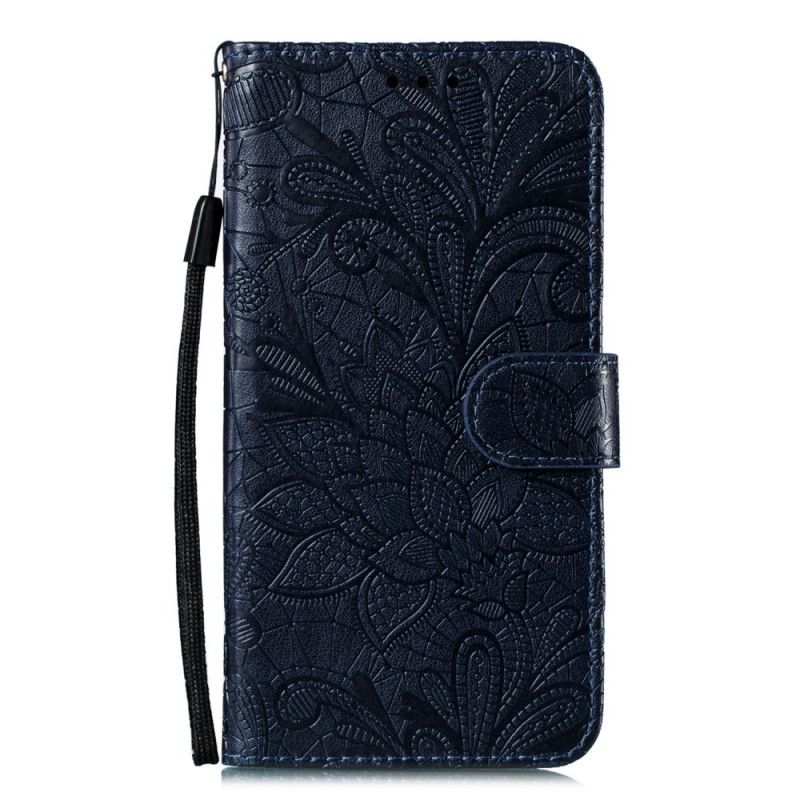 Etui Folio Huawei P Smart 2020 Cyjan Plemienne Stringi W Kwiaty Etui Ochronne