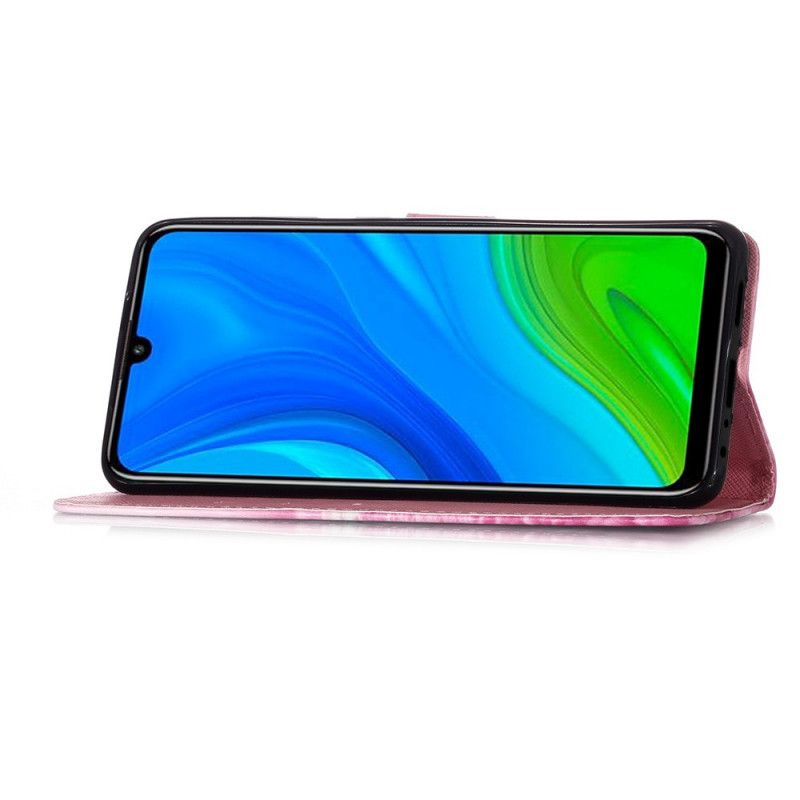 Etui Folio Huawei P Smart 2020 Czerwone Motyle Stringi