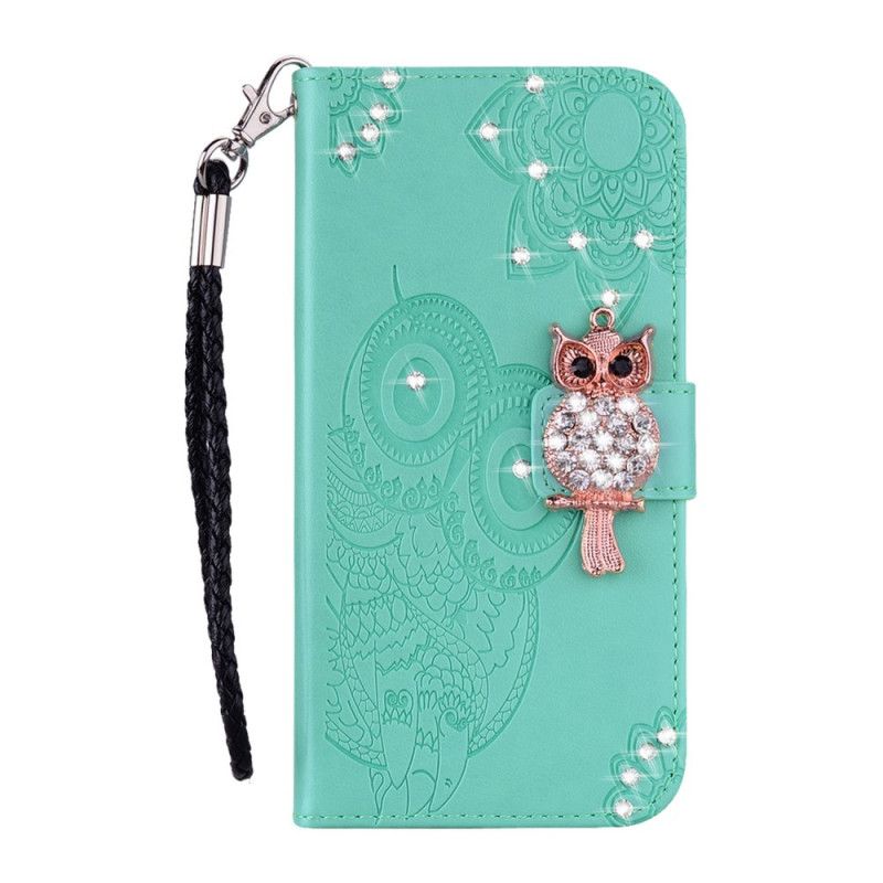 Etui Folio Huawei P Smart 2020 Czerwony Szary Mandala I Urok Sowy