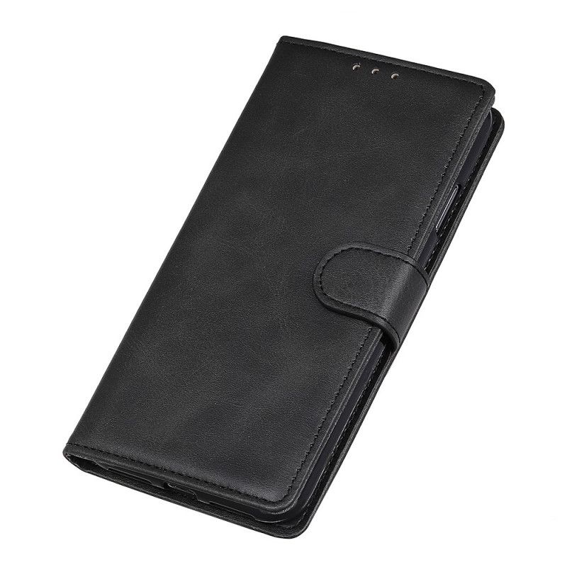 Etui Folio Huawei P Smart 2020 Granatowy Czarny Efekt Skóry Matowej Retro