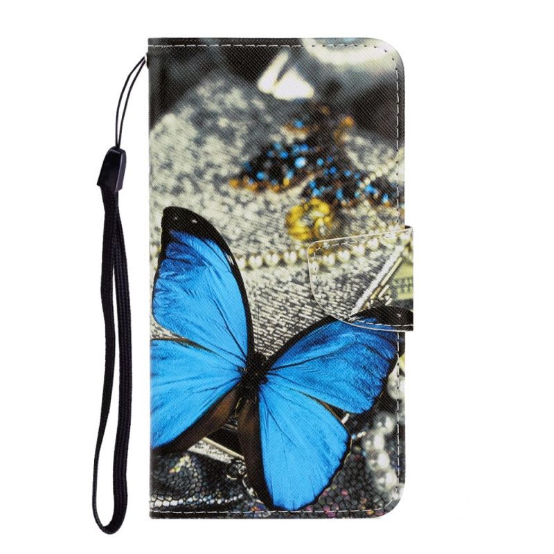 Etui Folio Huawei P Smart 2020 Granatowy Czarny Wersje Motylkowe Ze Stringami