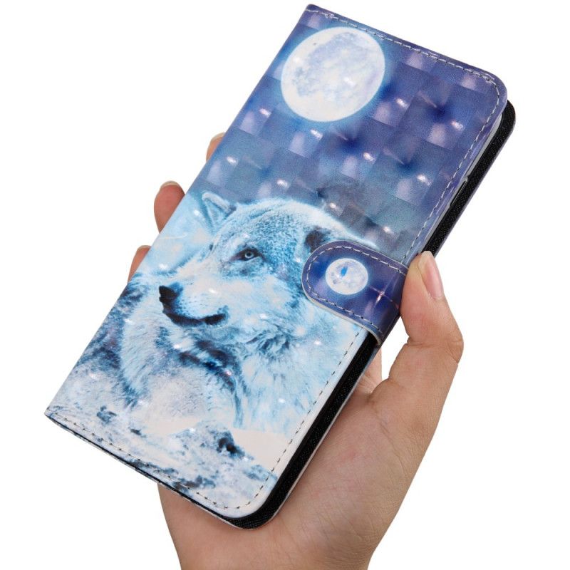 Etui Folio Huawei P Smart 2020 Księżycowy Wilk Etui Ochronne