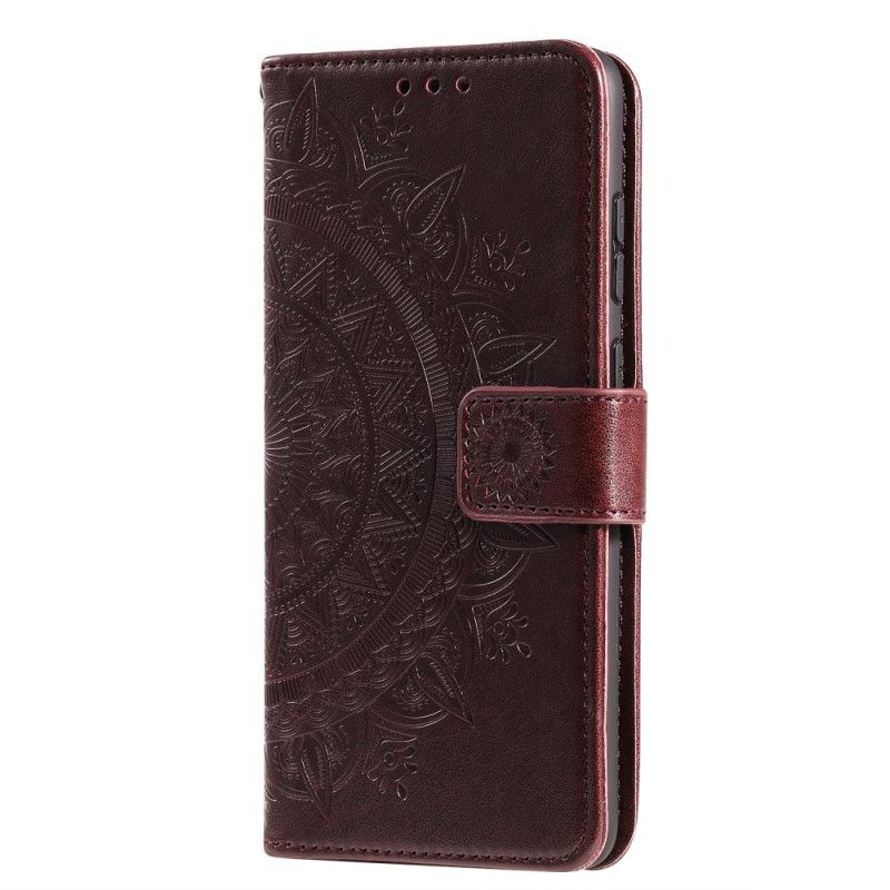 Etui Folio Huawei P Smart 2020 Magenta Szary Mandala Słońca