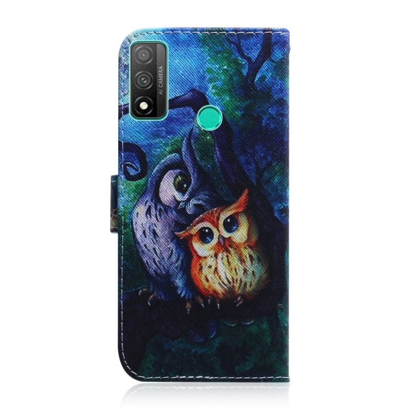 Etui Folio Huawei P Smart 2020 Malowanie Sowy