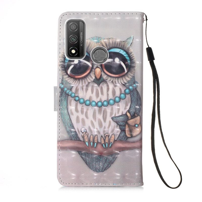 Etui Folio Huawei P Smart 2020 Panna Sowa Ze Stringami Etui Ochronne