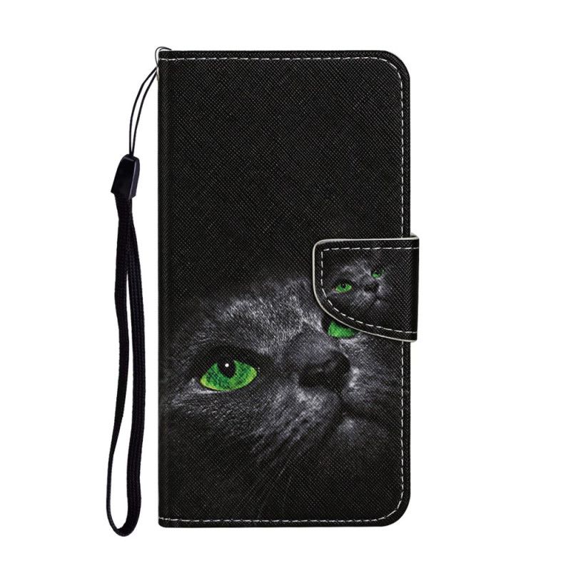 Etui Folio Huawei P Smart 2020 Zielone Oczy Kota Ze Stringami