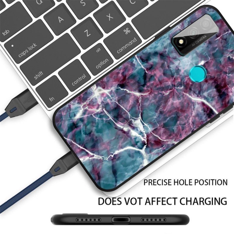 Etui Huawei P Smart 2020 Fioletowy Marmur Etui Ochronne