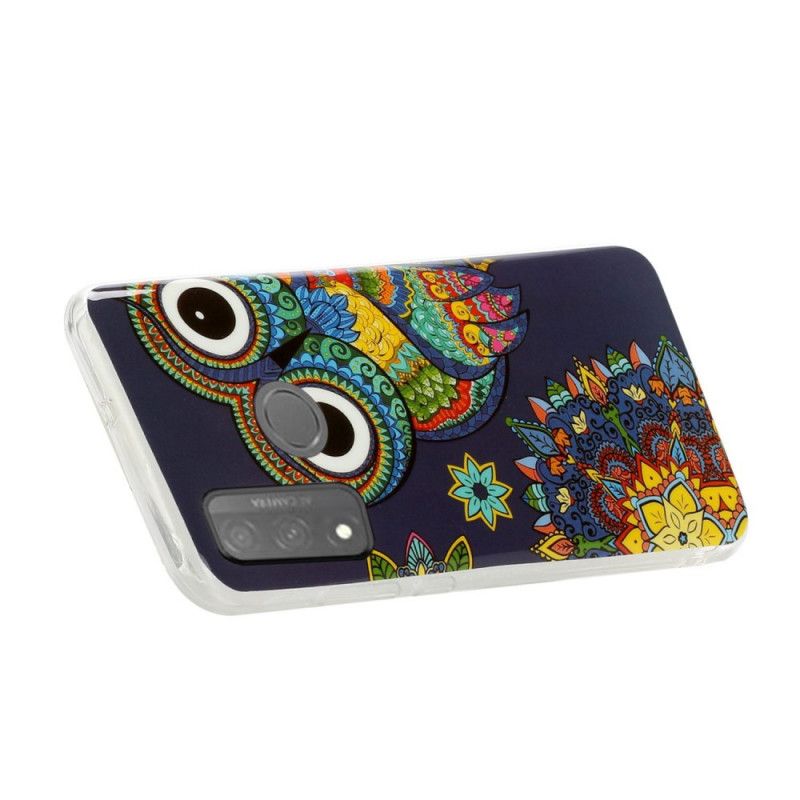 Etui Huawei P Smart 2020 Fluorescencyjna Sowa Mandala