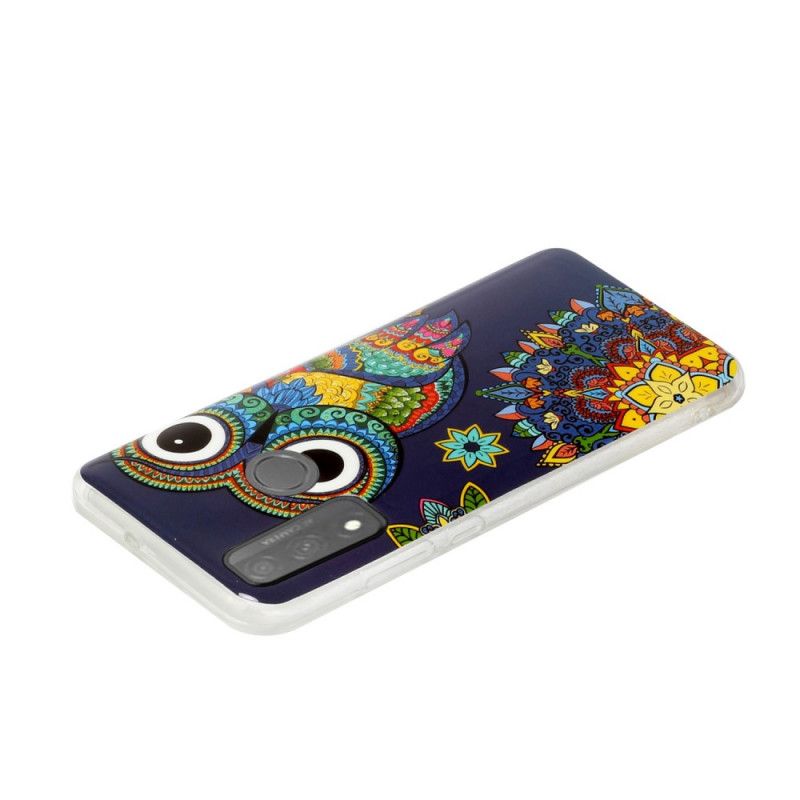 Etui Huawei P Smart 2020 Fluorescencyjna Sowa Mandala