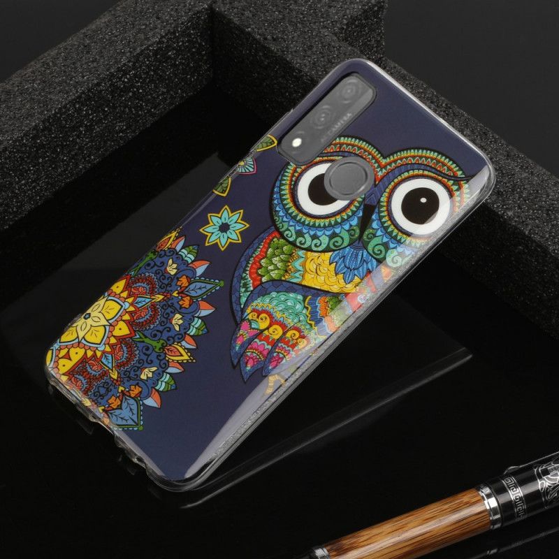 Etui Huawei P Smart 2020 Fluorescencyjna Sowa Mandala