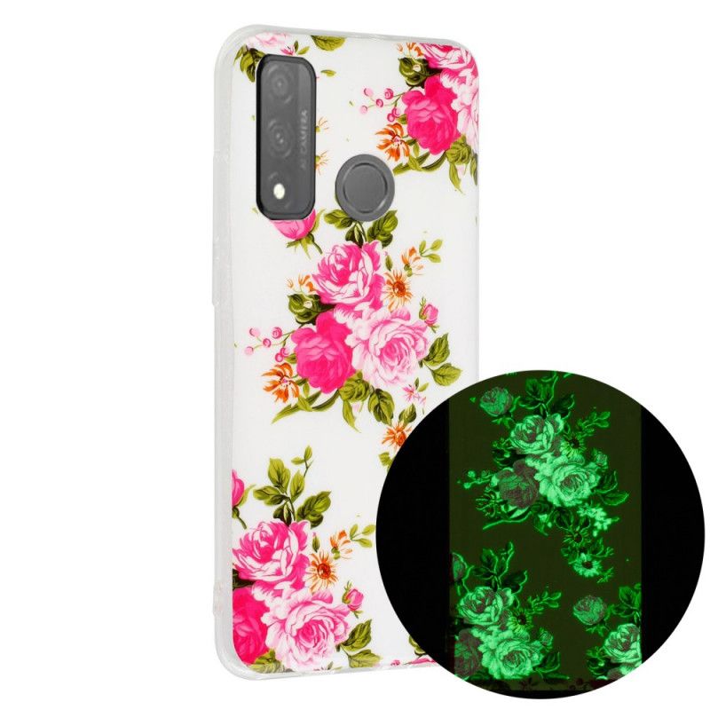 Etui Huawei P Smart 2020 Fluorescencyjne Kwiaty Wolności