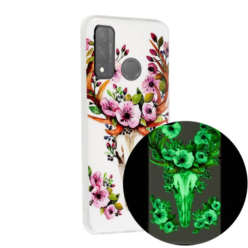 Etui Huawei P Smart 2020 Fluorescencyjny Łoś Kwitnący Etui Ochronne