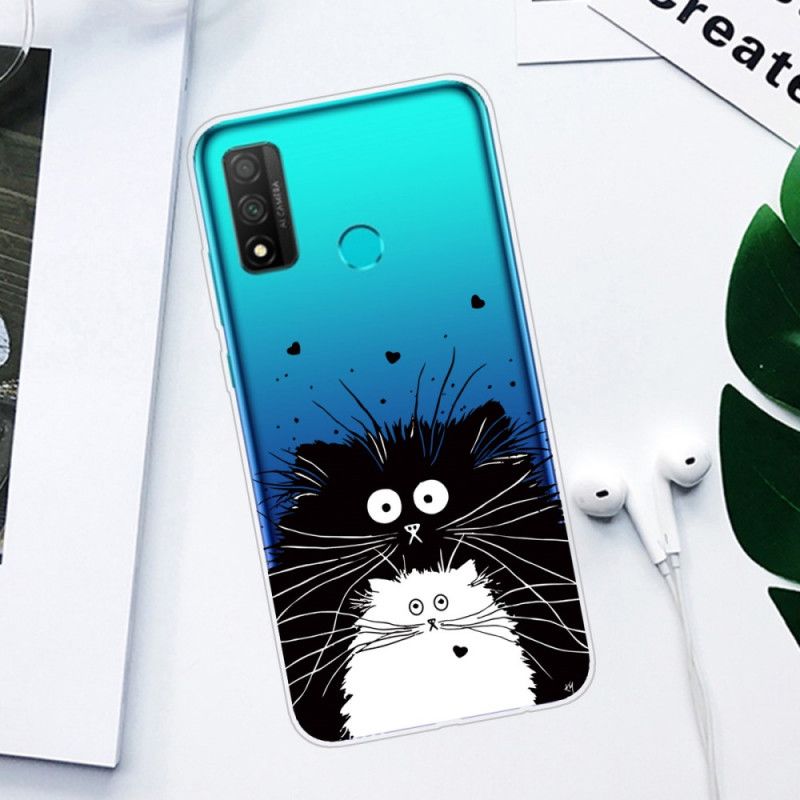 Etui Huawei P Smart 2020 Przezroczyste Zaskoczone Koty