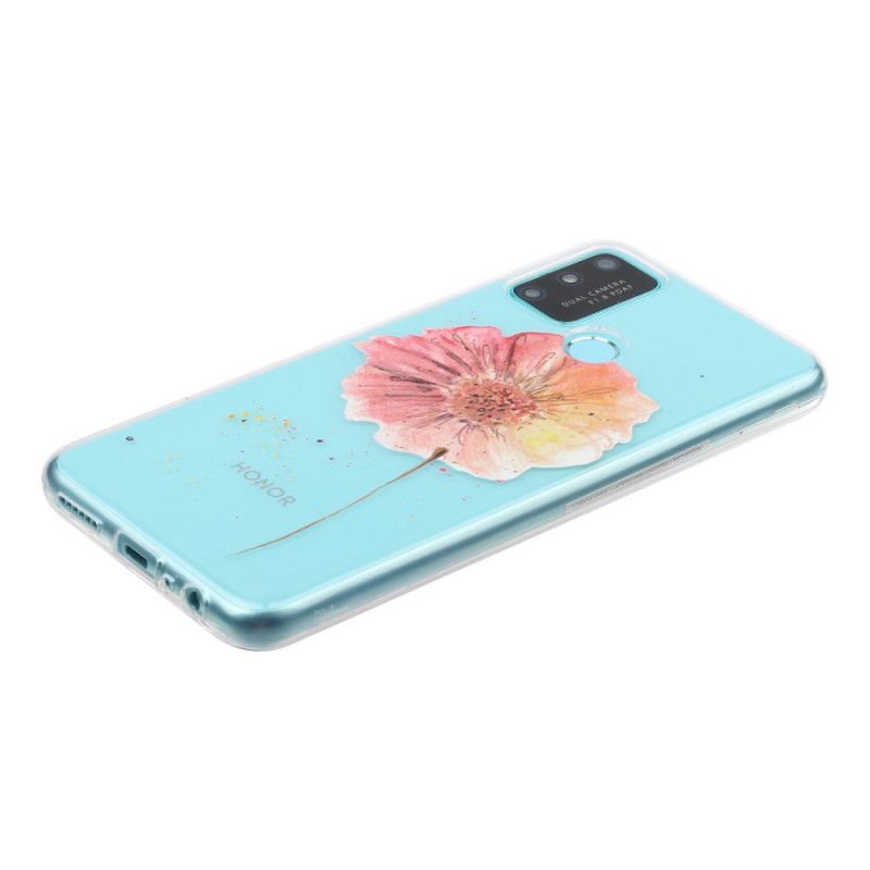 Etui Huawei P Smart 2020 Przezroczysty Mak Akwarela