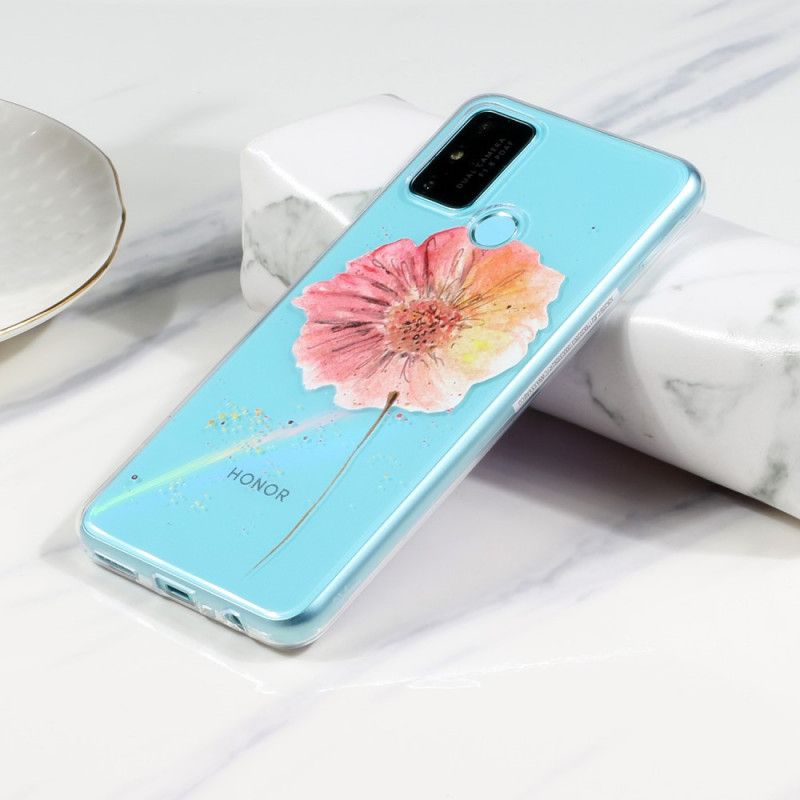 Etui Huawei P Smart 2020 Przezroczysty Mak Akwarela