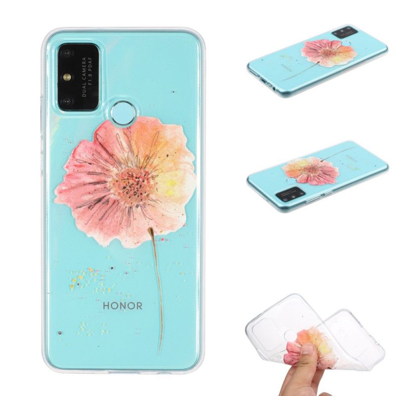 Etui Huawei P Smart 2020 Przezroczysty Mak Akwarela