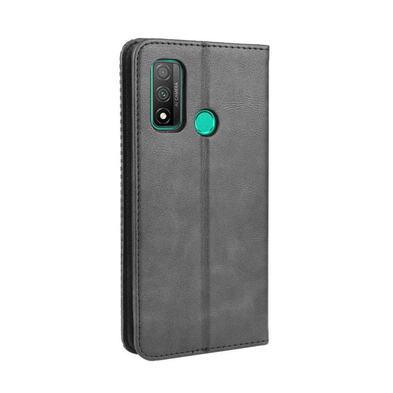 Flip Kotelot Huawei P Smart 2020 Czerwony Czarny Etui na Telefon Stylizowany Efekt Skóry W Stylu Vintage