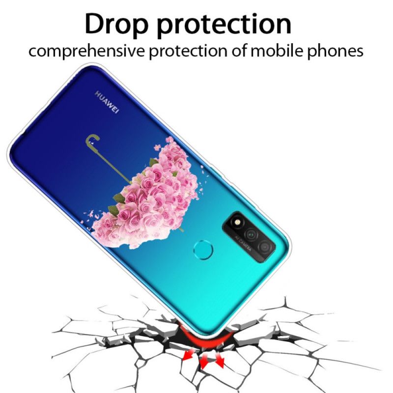 Futerały Huawei P Smart 2020 Etui na Telefon Parasol W Różach