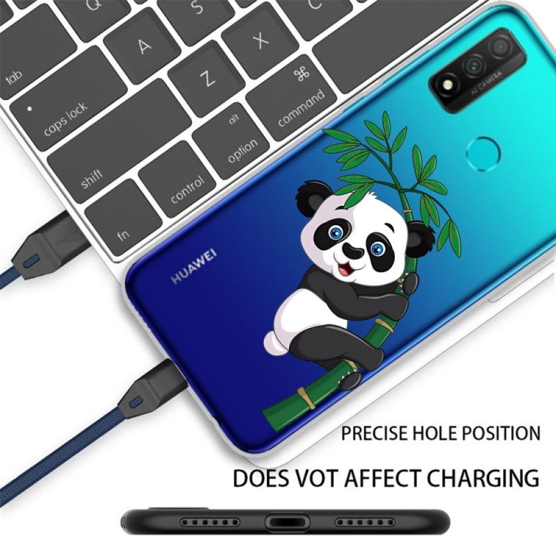 Futerały Huawei P Smart 2020 Etui na Telefon Przezroczysta Panda Na Bambusie