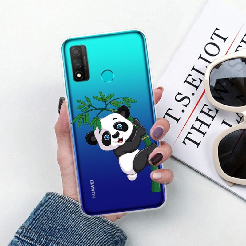 Futerały Huawei P Smart 2020 Etui na Telefon Przezroczysta Panda Na Bambusie