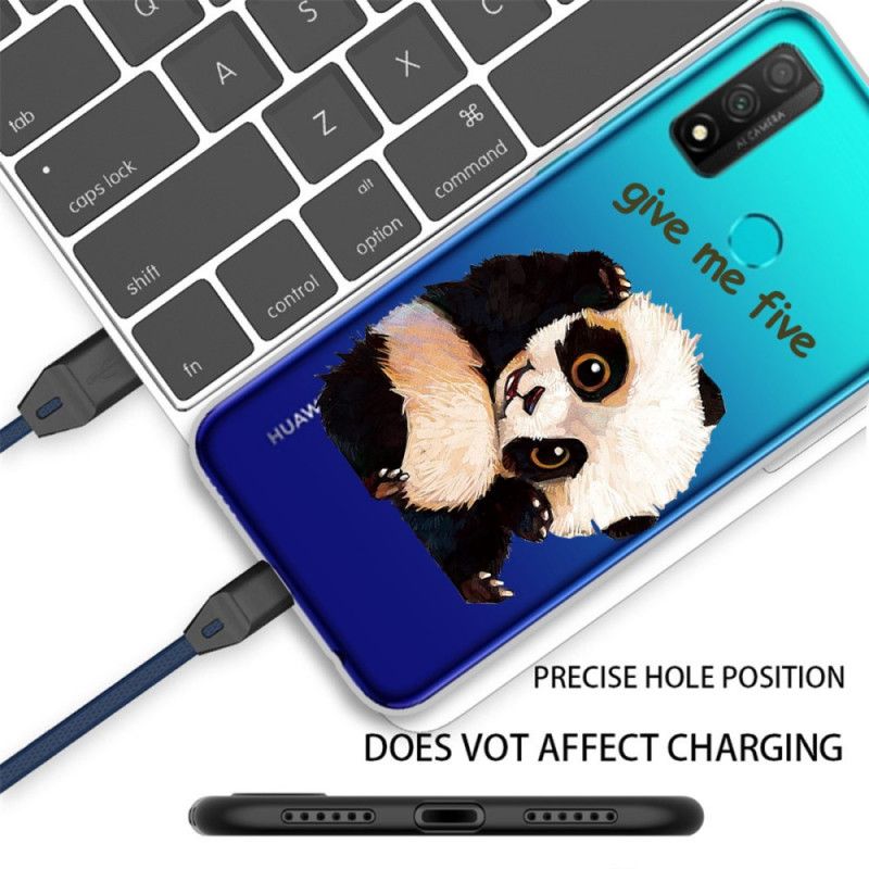 Futerały Huawei P Smart 2020 Etui na Telefon Przezroczysta Panda. Daj Mi Pięć