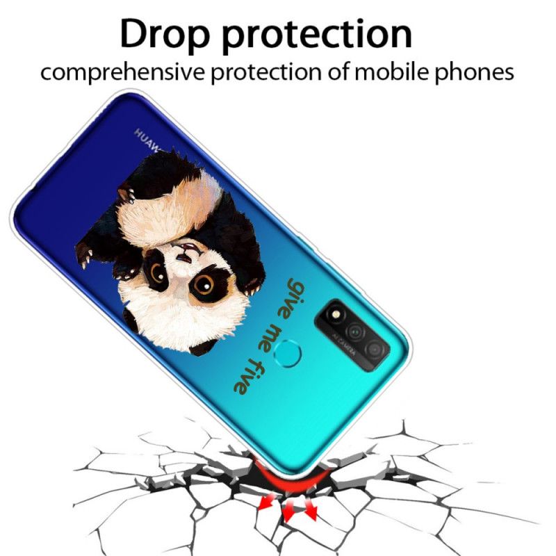 Futerały Huawei P Smart 2020 Etui na Telefon Przezroczysta Panda. Daj Mi Pięć