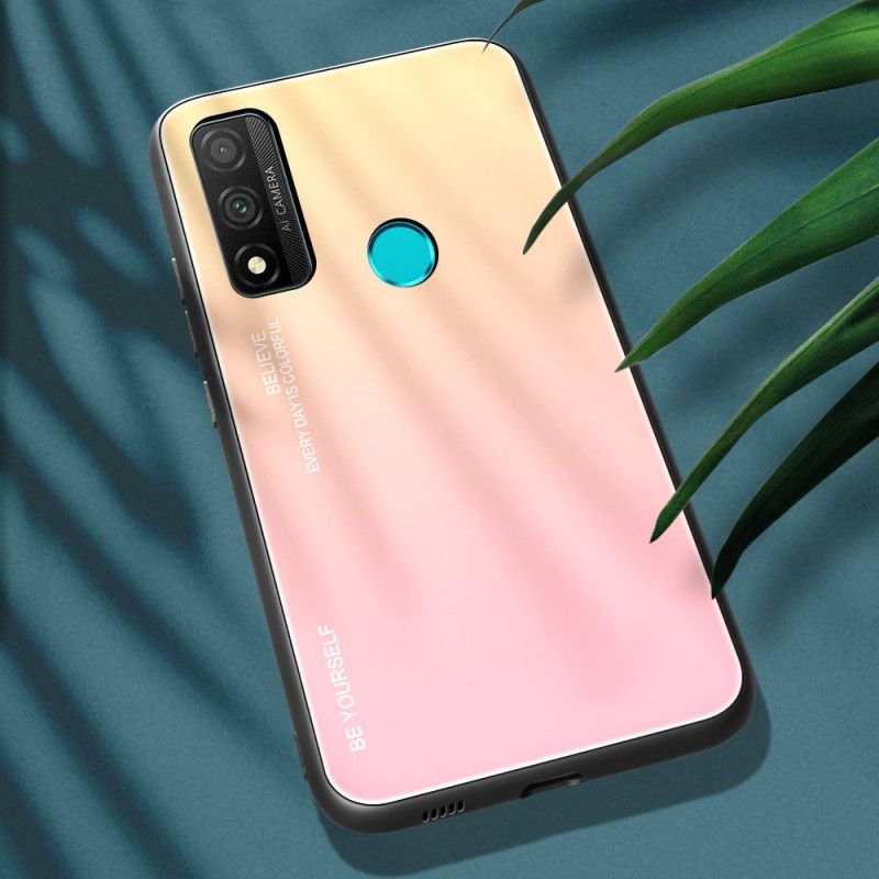 Futerały Huawei P Smart 2020 Magenta Czerwony Etui na Telefon Bądź Sobą Ze Szkła Hartowanego