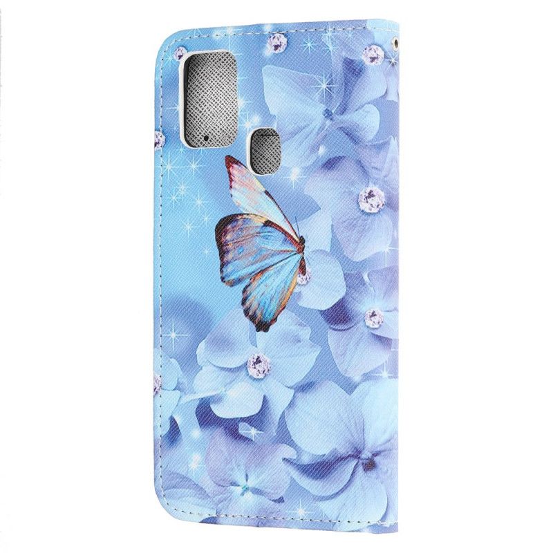 Obudowa Huawei P Smart 2020 Etui na Telefon Stringi W Diamentowe Motyle