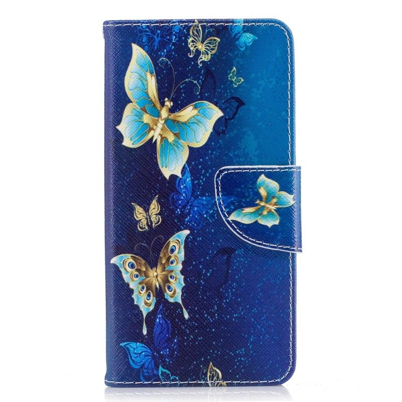 Etui Folio Huawei Y6 2017 Motyle W Nocy Etui Ochronne