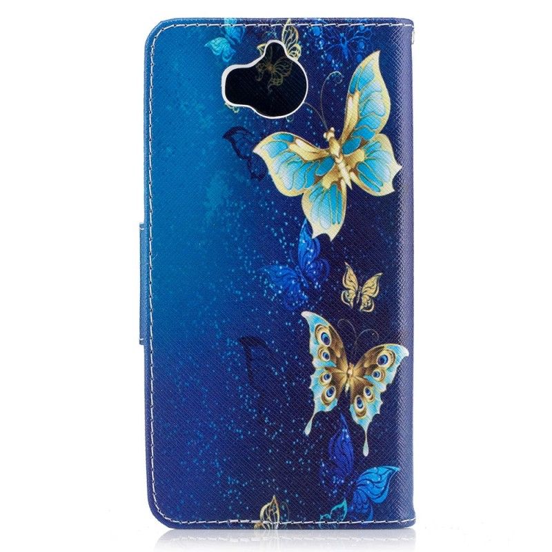 Etui Folio Huawei Y6 2017 Motyle W Nocy Etui Ochronne