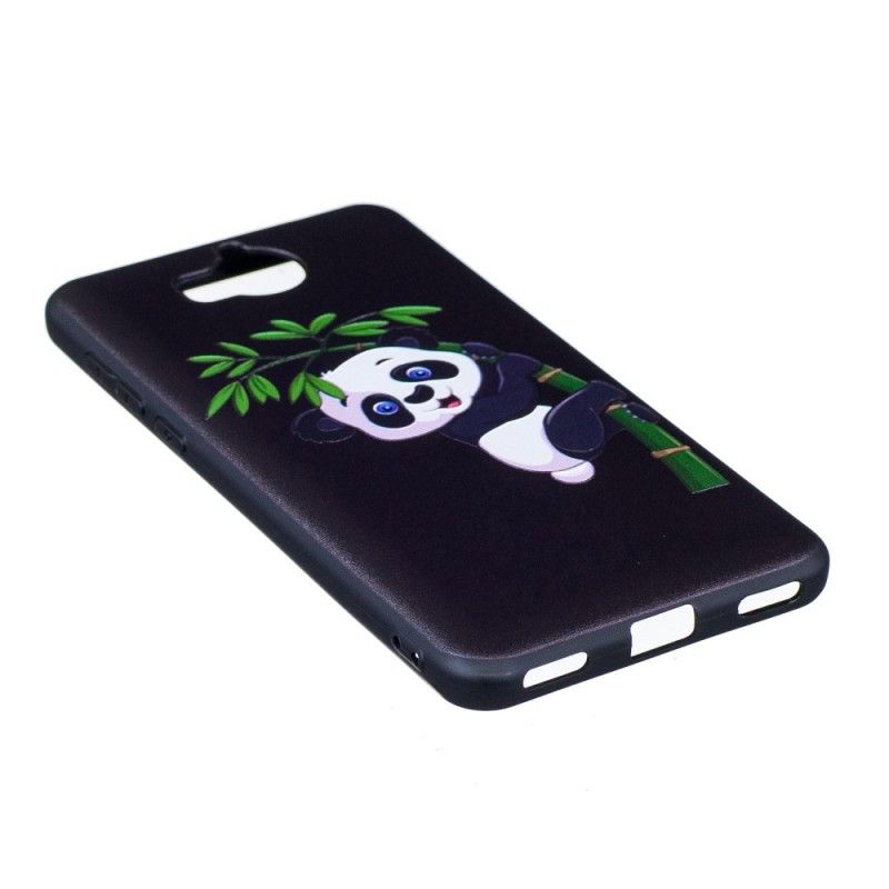 Futerały Huawei Y6 2017 Etui na Telefon Tłoczona Panda Na Bambusie