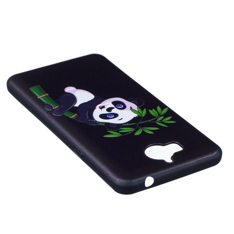 Futerały Huawei Y6 2017 Etui na Telefon Tłoczona Panda Na Bambusie