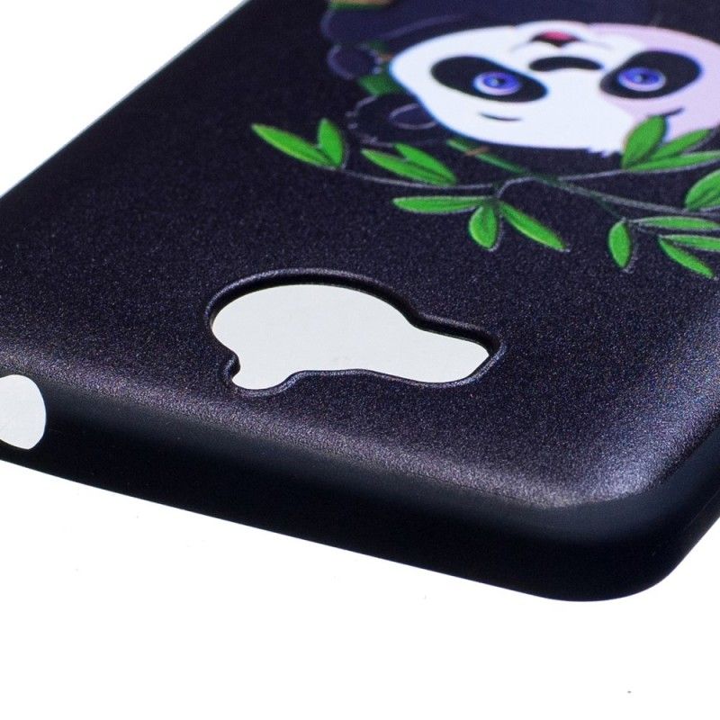 Futerały Huawei Y6 2017 Etui na Telefon Tłoczona Panda Na Bambusie