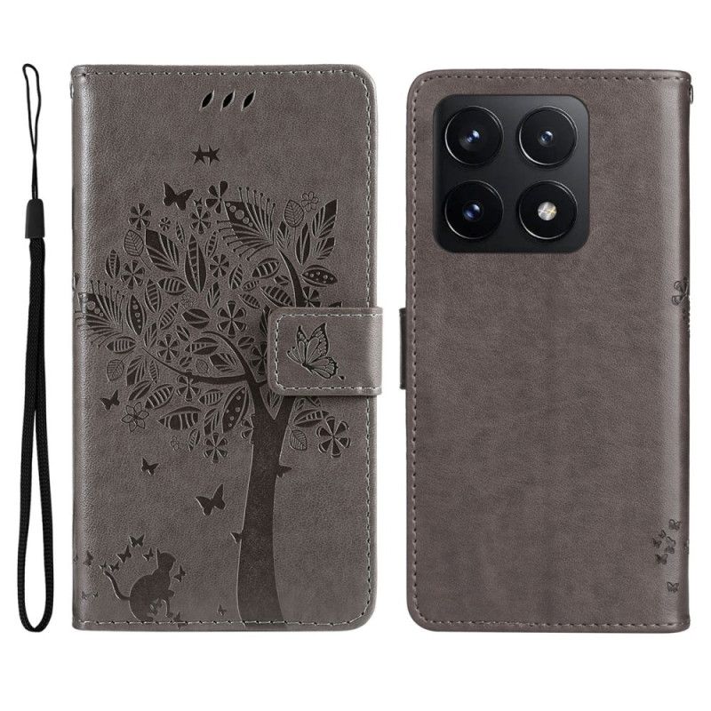 Etui Folio Do Xiaomi 14t Kot I Drzewo