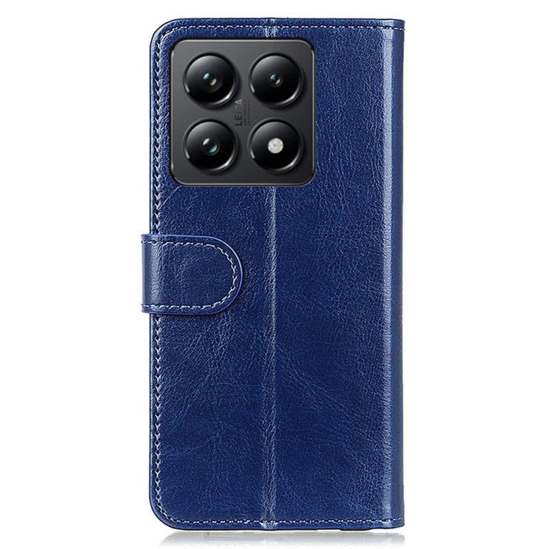 Etui Folio Do Xiaomi 14t Woskowana Imitacja Skóry