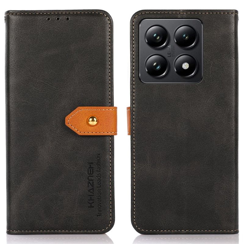 Etui Folio Do Xiaomi 14t Złoty Guzik