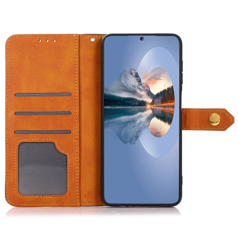 Etui Folio Do Xiaomi 14t Złoty Guzik