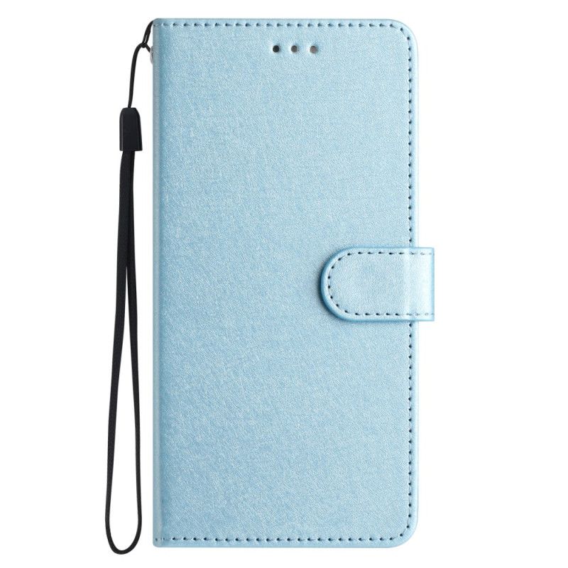 Etui Folio Xiaomi 14t Jedwabna Tekstura Na Ramiączkach Etui Ochronne